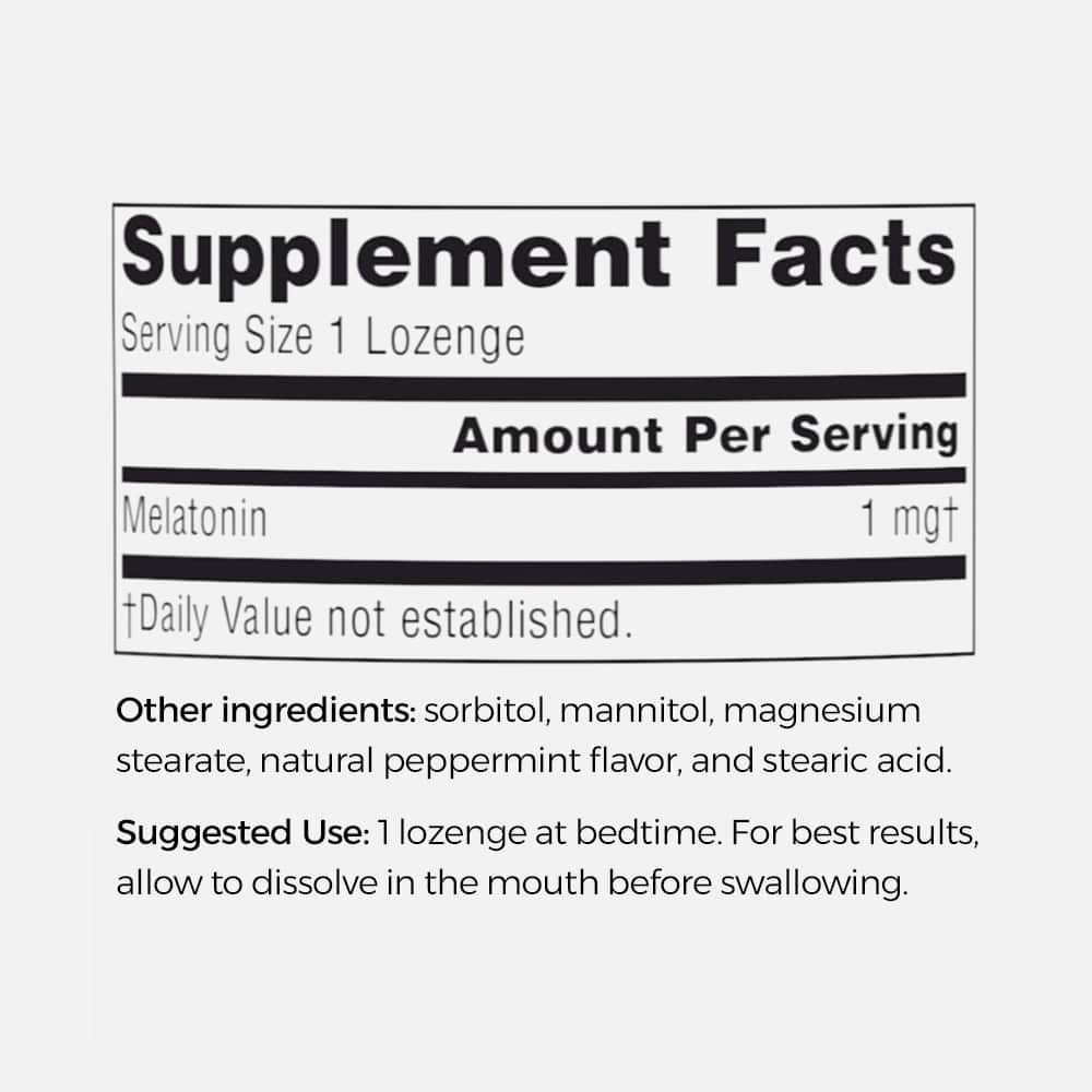 Melatonin 1mg - 300 Peppermint Lozenges