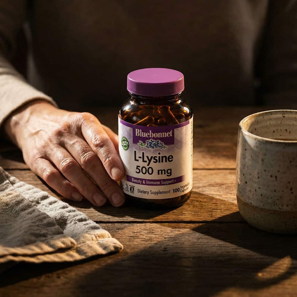 L-Lysine 500mg (AjiPure) - 100 Vegetable Capsules