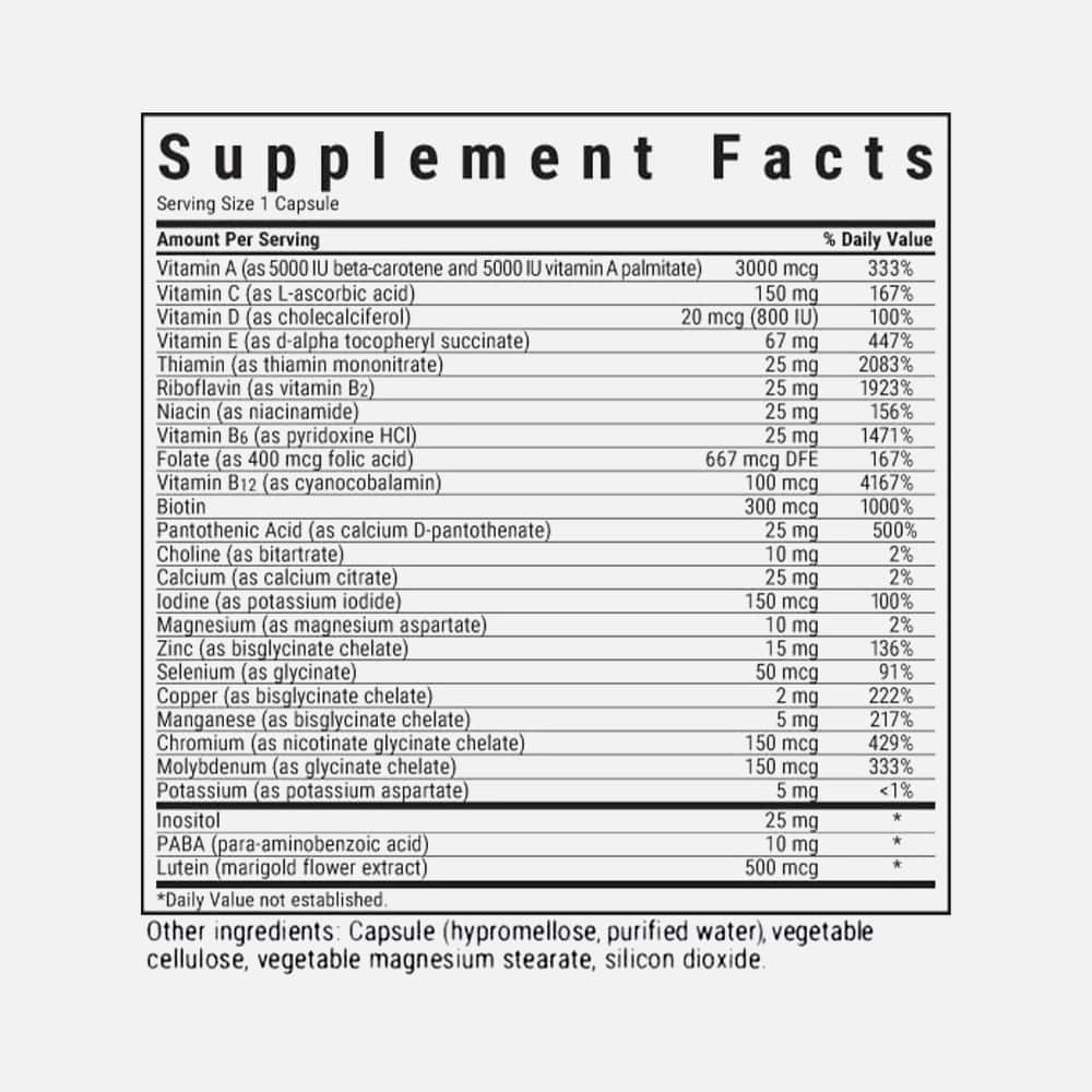 Multi One (Iron Free) - 90 Vegetable Capsules