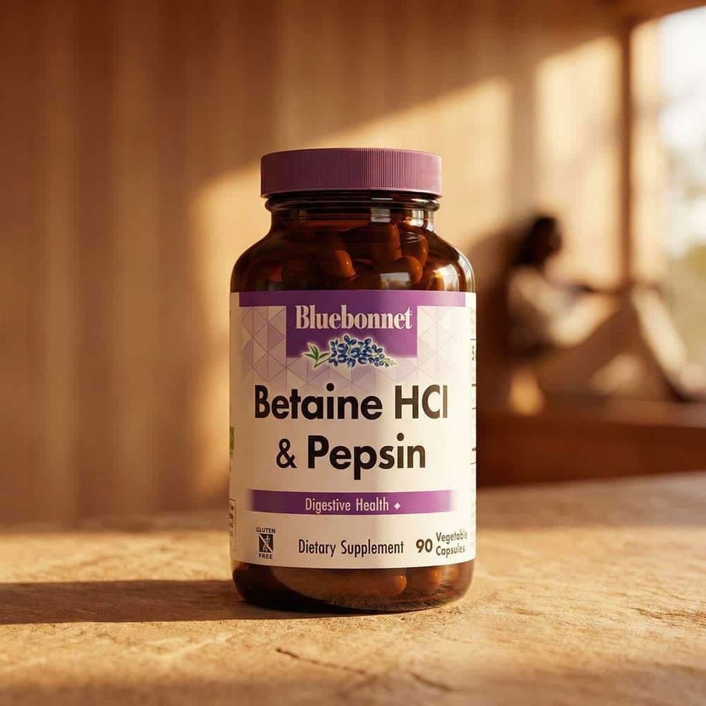 Betaine HCl 650mg with Pepsin 130mg - 90 Capsules