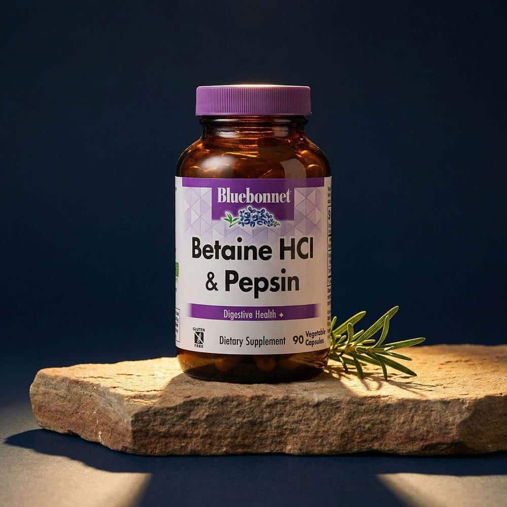 Betaine HCl 650mg with Pepsin 130mg - 90 Capsules