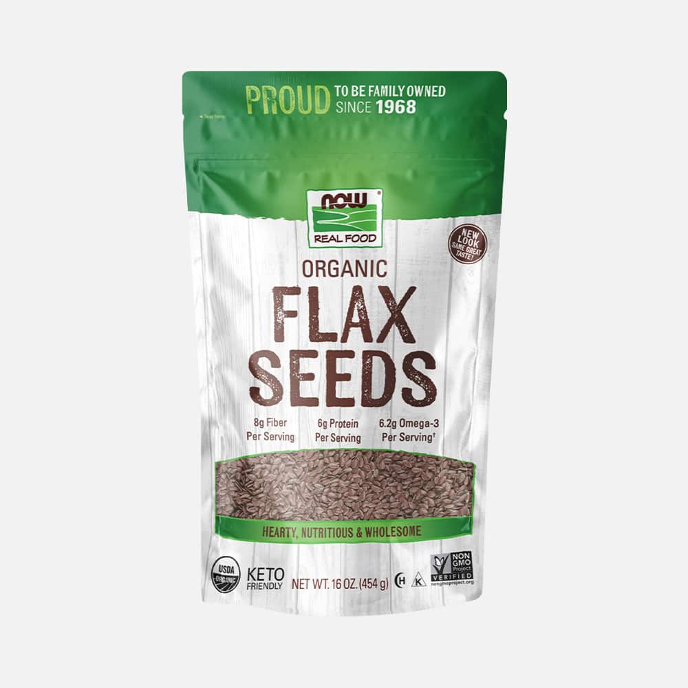 Organic Flax Seeds 1 lb - Whole Seeds