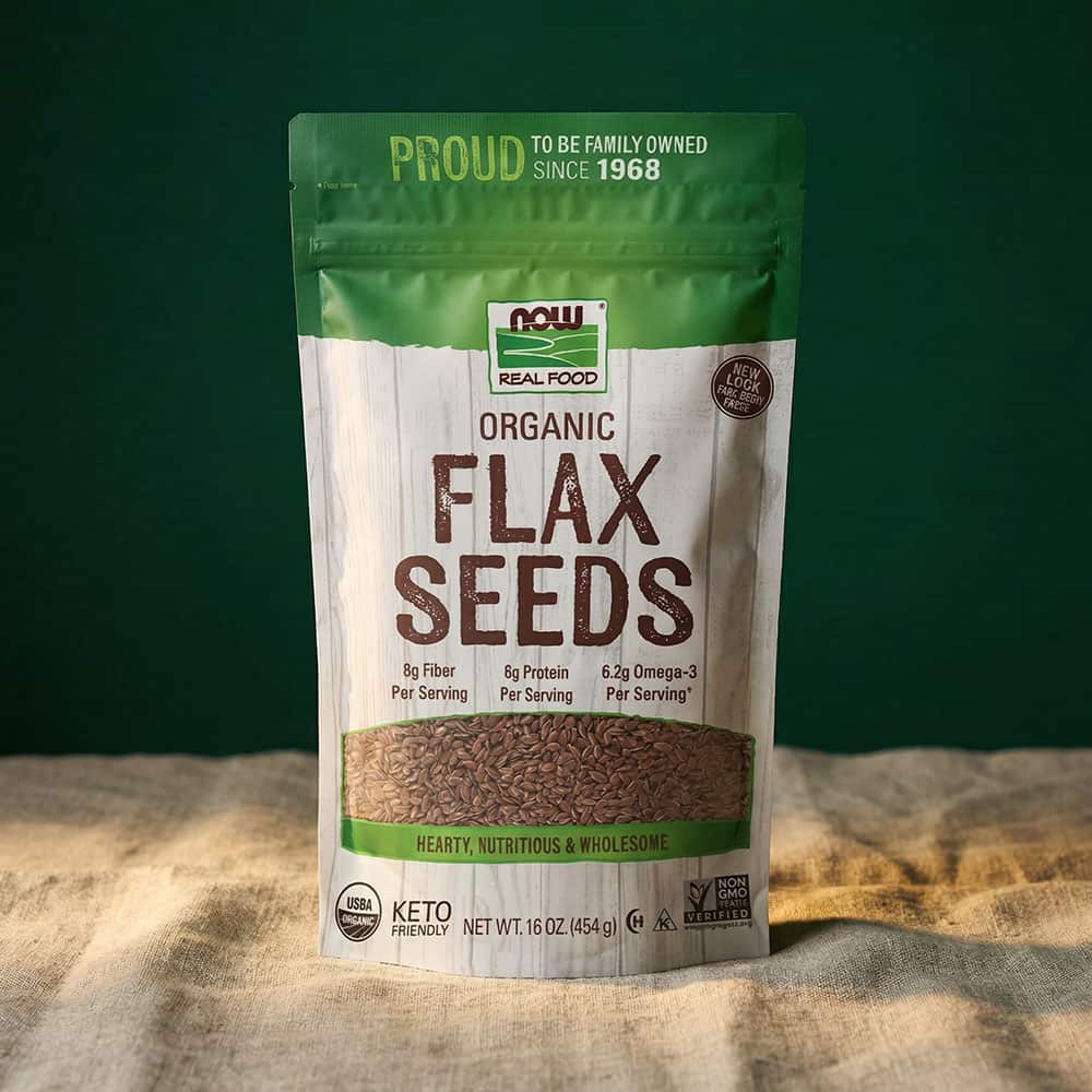 Organic Flax Seeds 1 lb - Whole Seeds