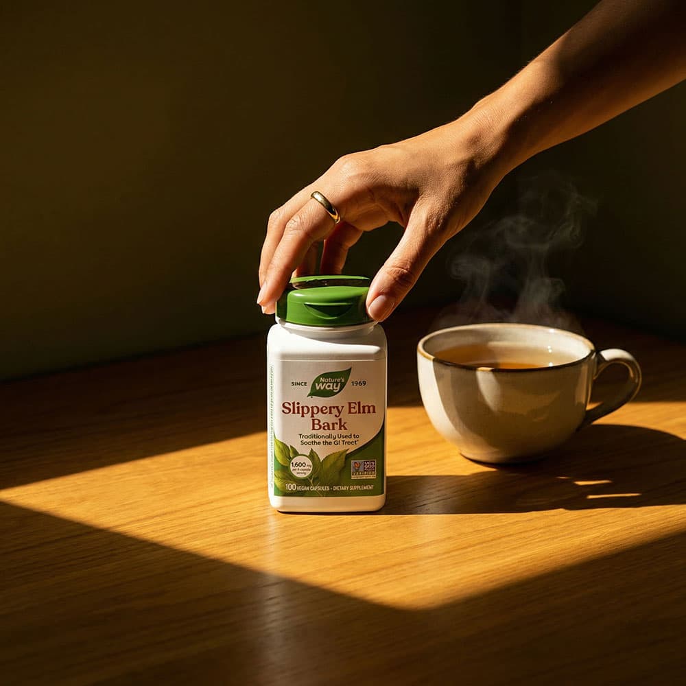 Slippery Elm Bark 400mg - 100 Vegan Capsules