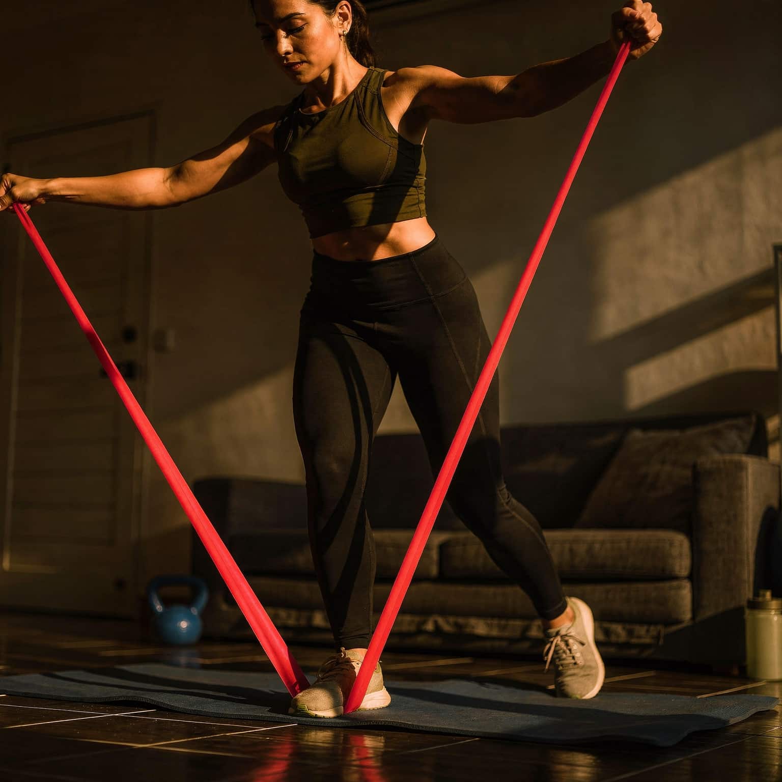 TheraBand Red Non-Latex 25yd Roll - Medium Band