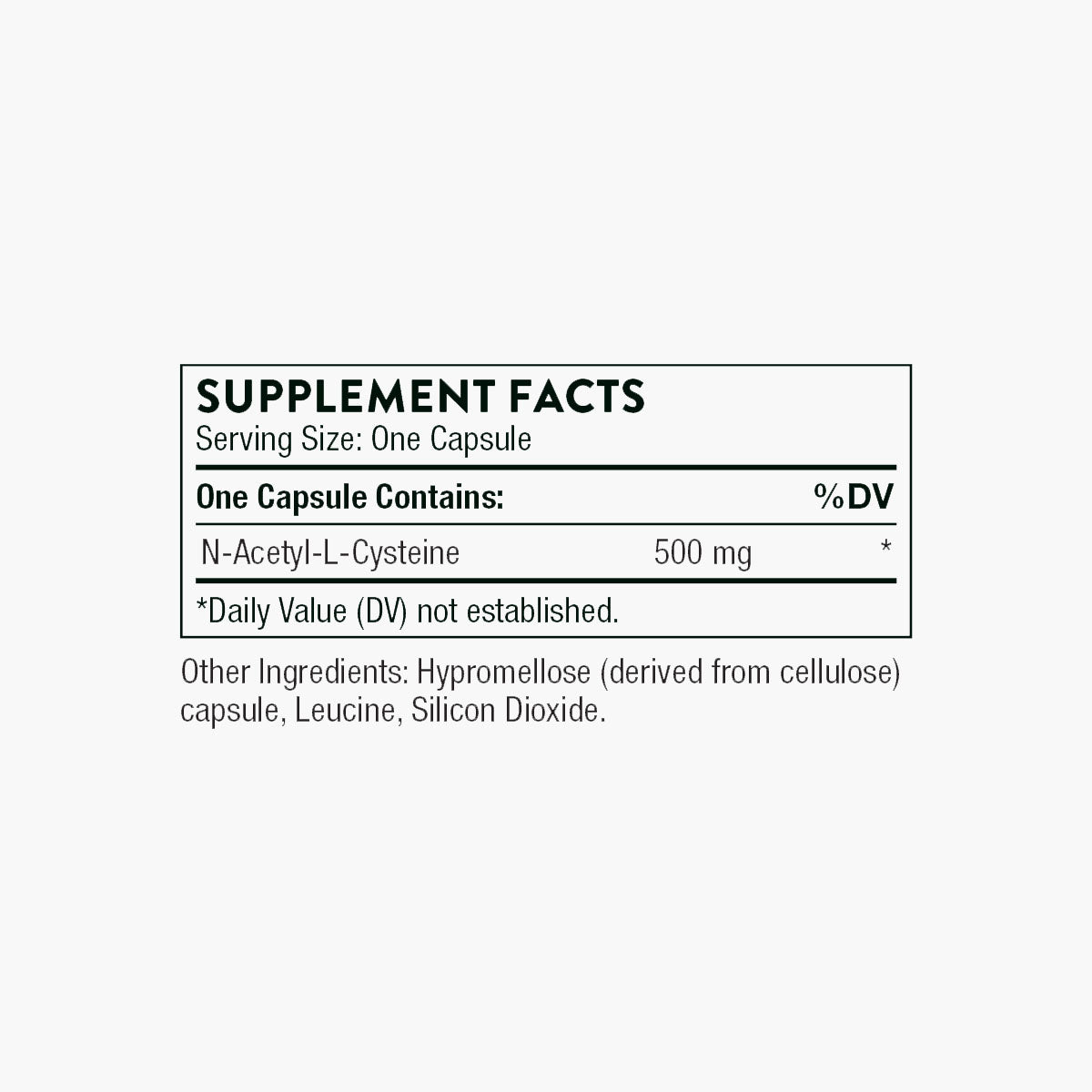 NAC N-Acetylcysteine 500mg - 90 Capsules