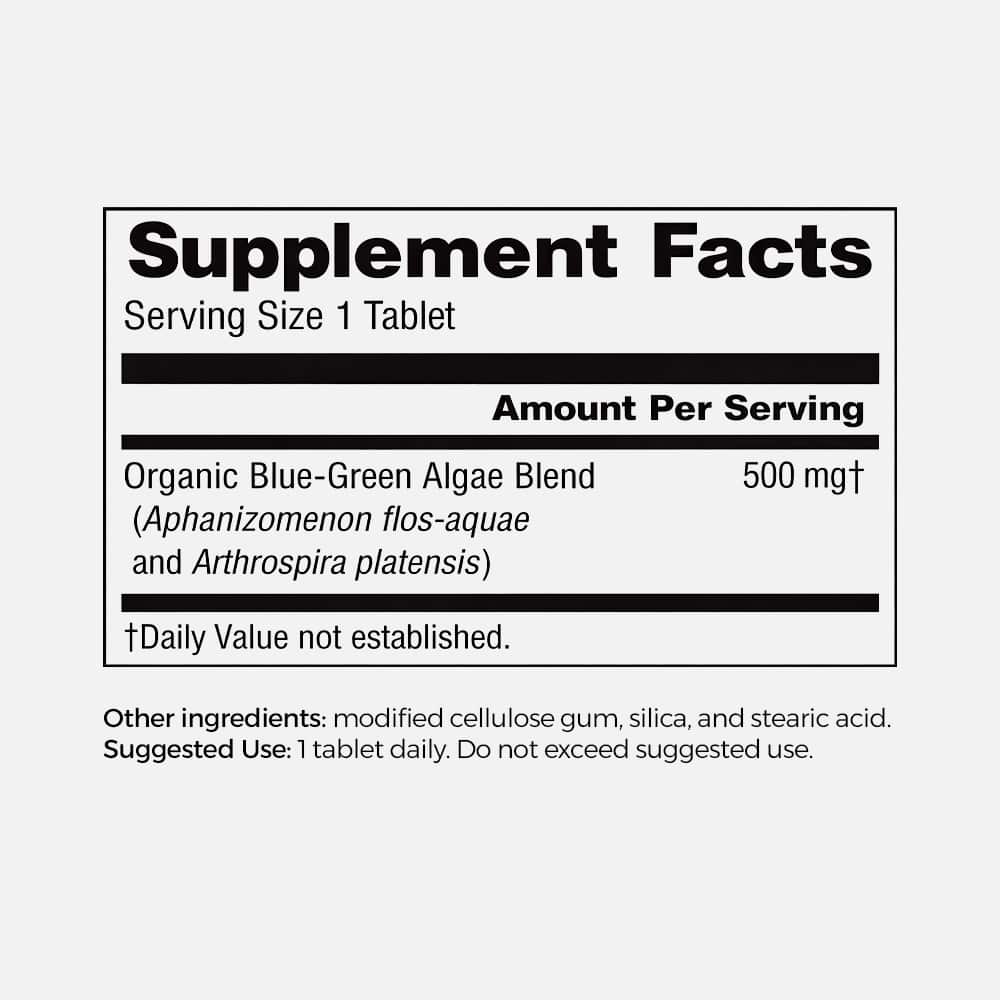 Blue Green Algae 500mg - 200 Tablets