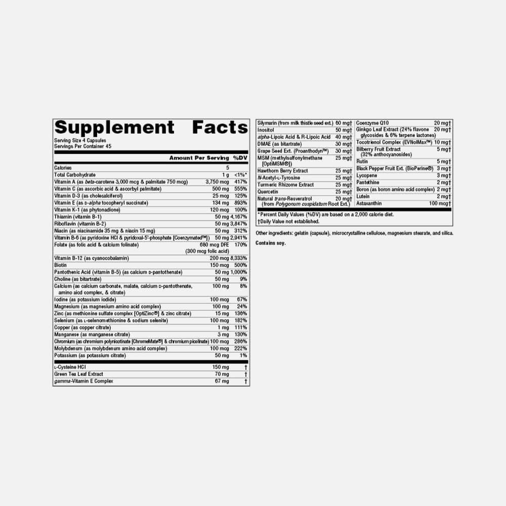 Life Force Multiple Iron Free Multivitamin - 180 Capsules