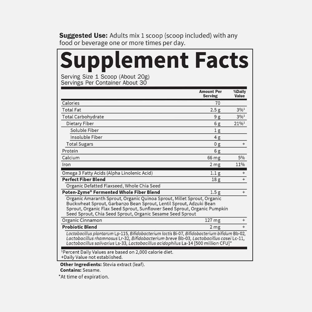 Garden of Life Super Seed Fiber 6g - 600g Powder