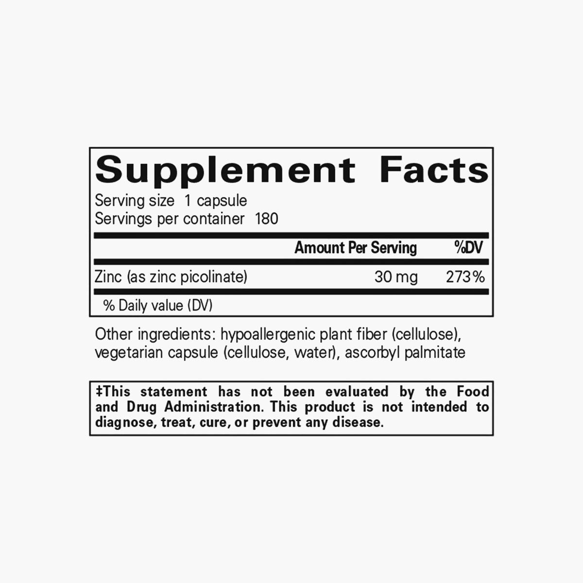 Pure Encapsulations - Zinc Picolinate 30mg - 180 Capsules