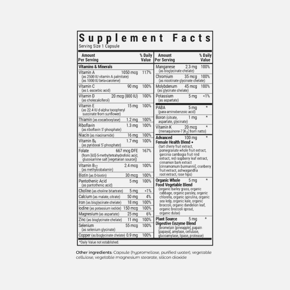 Maxi One Multivitamin with Iron - 90 Vegetable Capsules