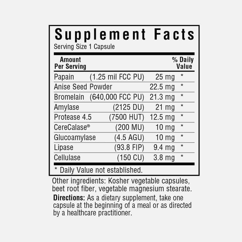 Full Spectrum Digestive Enzymes - 180 Vegetable Capsules