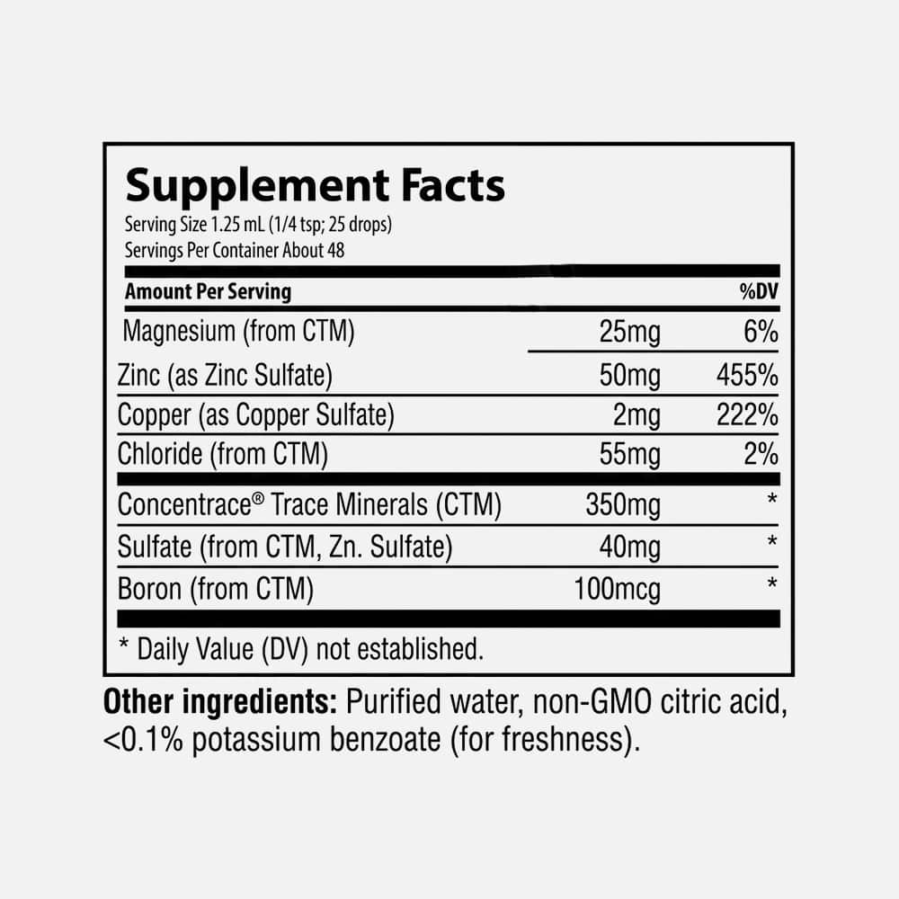 Liquid Ionic Zinc 50mg - 2 fl oz (Trace Minerals)