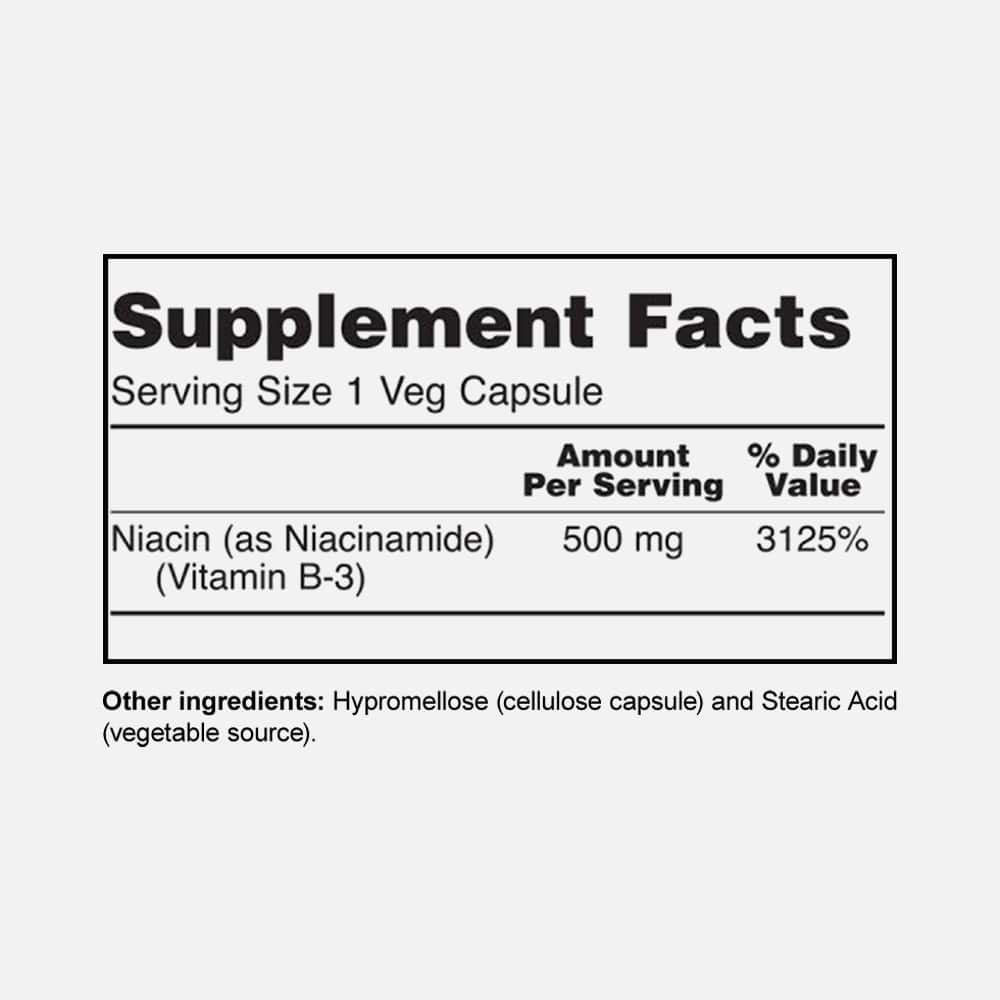 Niacinamide 500mg - 100 Capsules