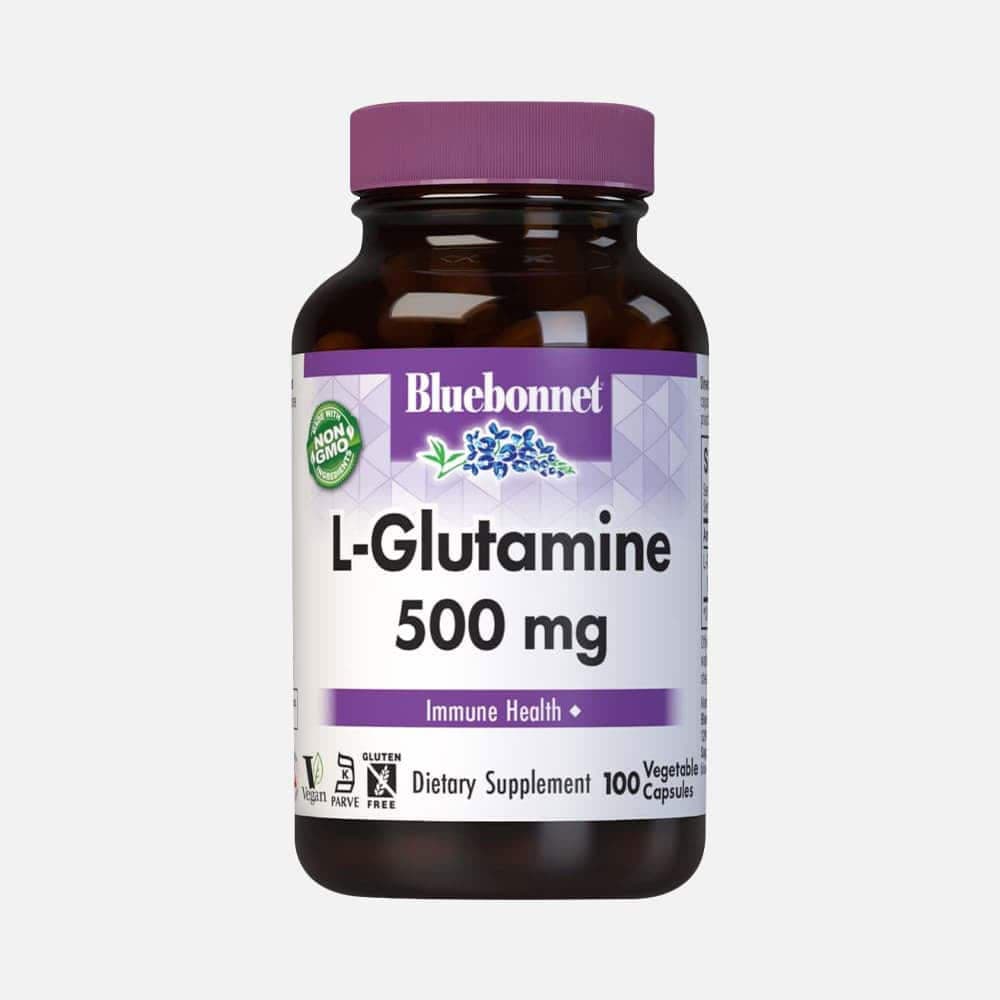 L-Glutamine 500mg (AjiPure) - 100 Vegetable Capsules