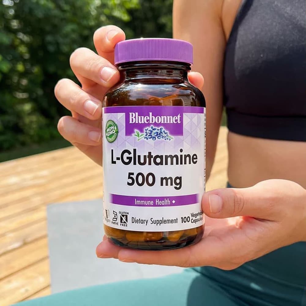 L-Glutamine 500mg (AjiPure) - 100 Vegetable Capsules