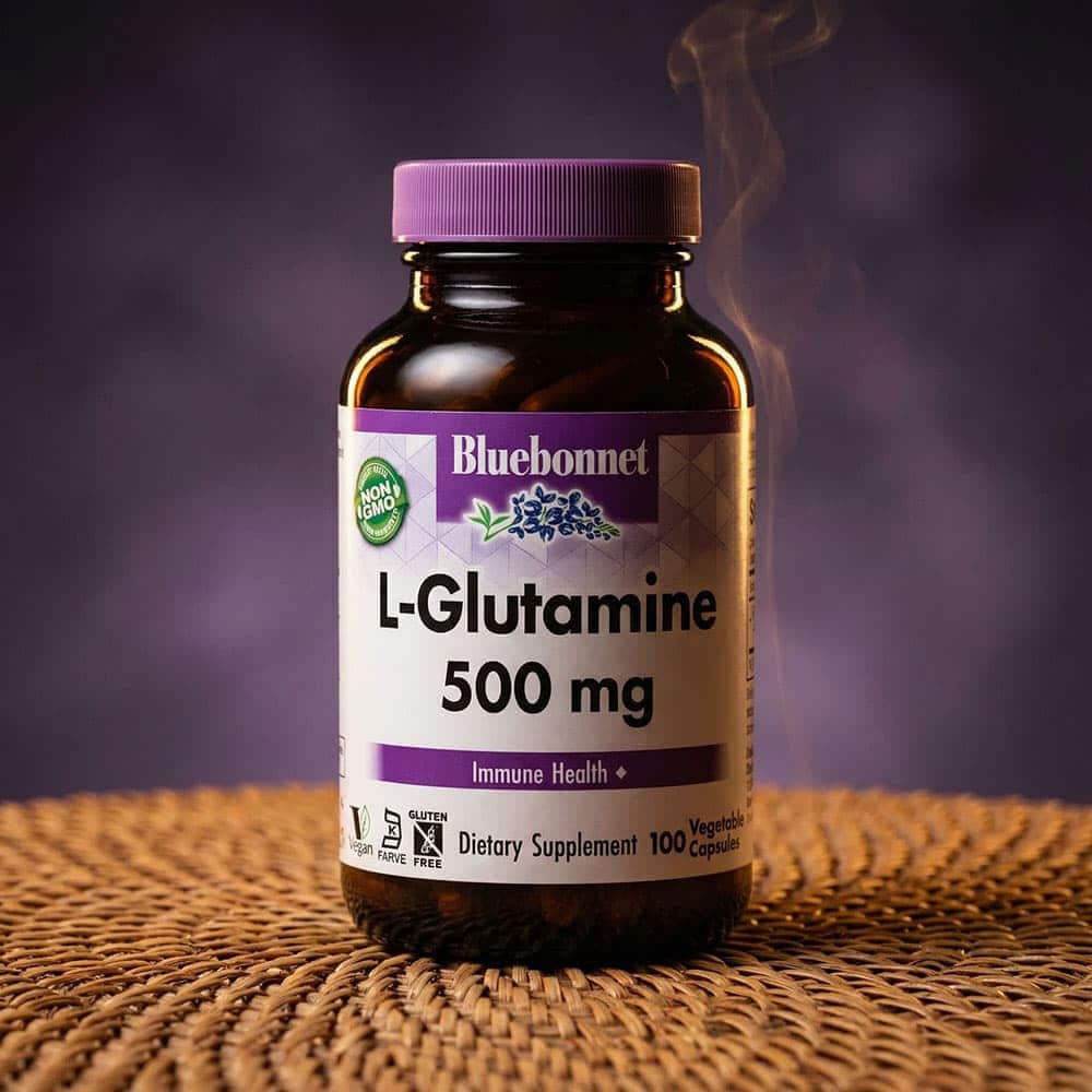 L-Glutamine 500mg (AjiPure) - 100 Vegetable Capsules