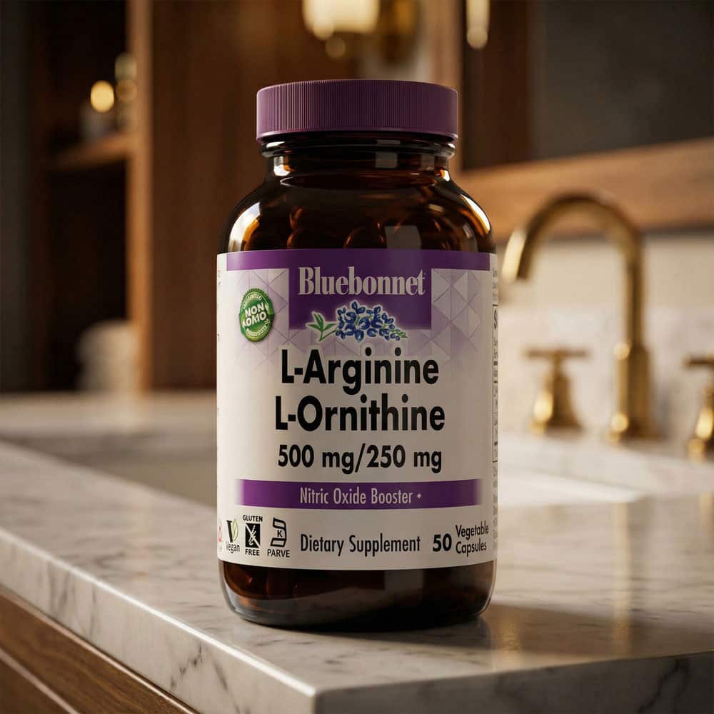 L-Arginine 500mg & L-Ornithine 250mg - 50 Veg Capsules