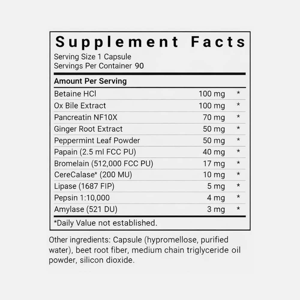 Power-Zymes Protein Digestive Enzymes - 90 Capsules
