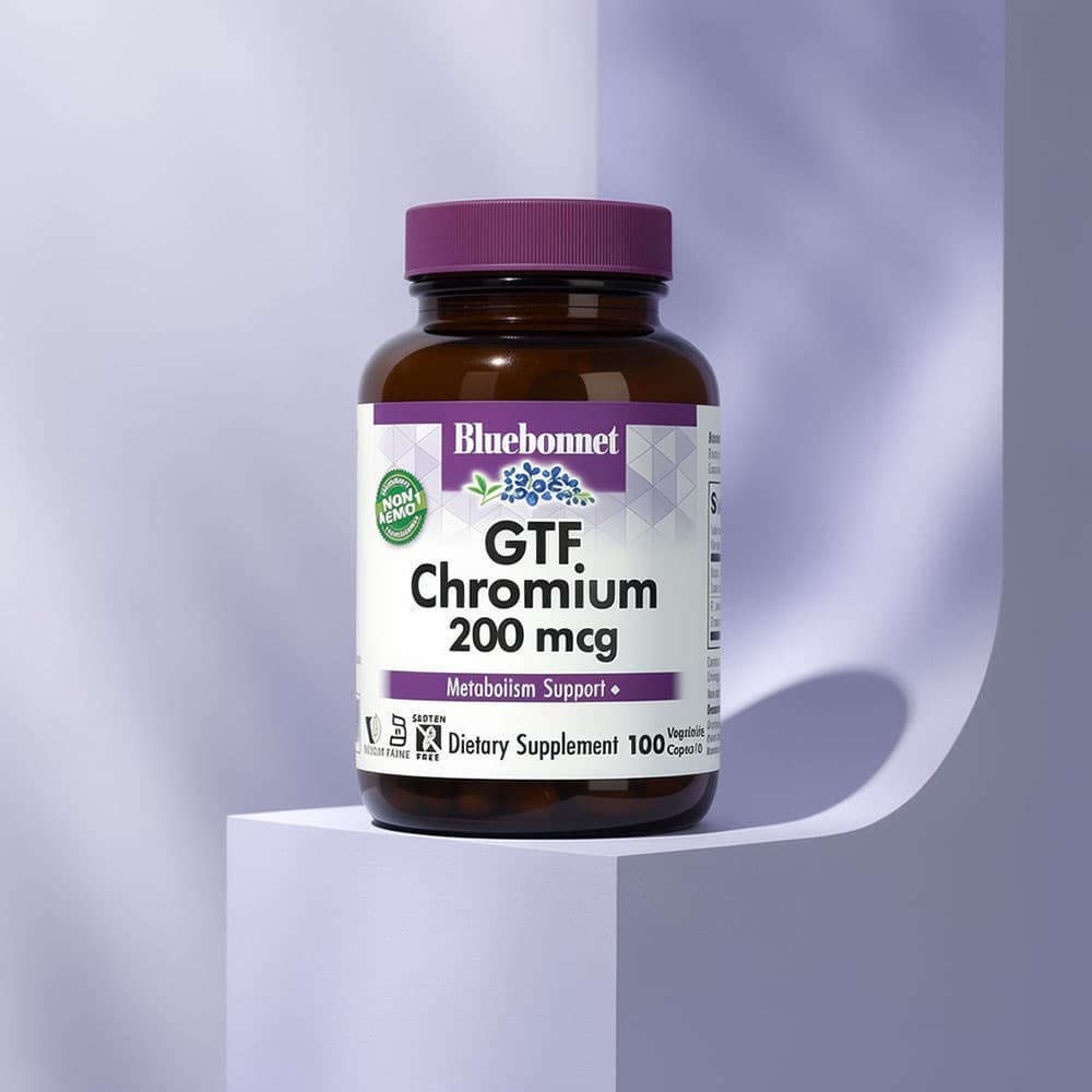GTF Chromium 200mcg - 100 Vegetable Capsules