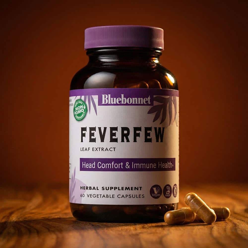 Feverfew Leaf Extract 250mg - 60 Vegetable Capsules
