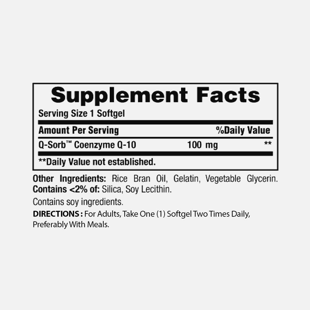 Co Q-10 100mg - 45 Rapid Release Softgels