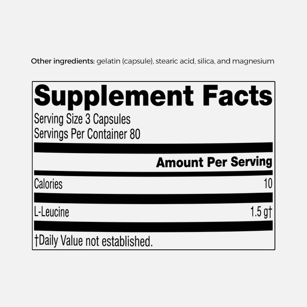 Source Naturals L-Leucine 500mg - 240 Capsules