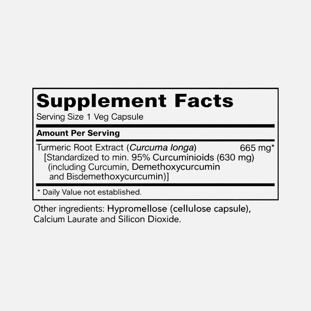 Turmeric Curcumin 665mg - 120 Veg Capsules