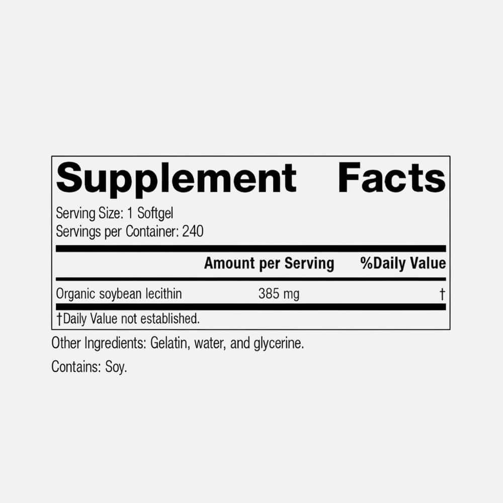 Soybean Lecithin 2400mg - 240 Softgels