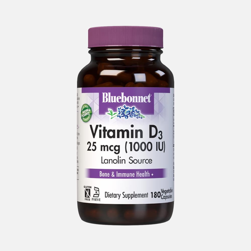 Vitamin D3 1000 IU (25 mcg) - 180 Veggie Capsules