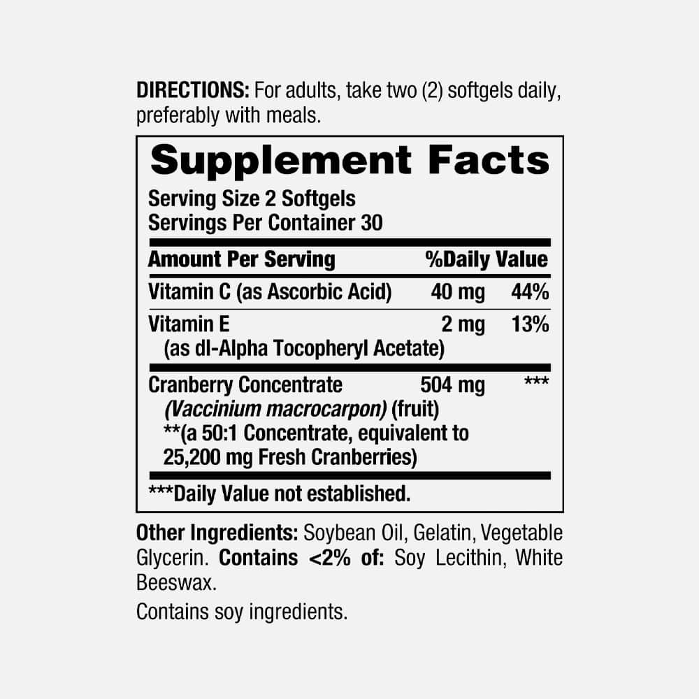 Cranberry 25,200mg - 60 Softgels