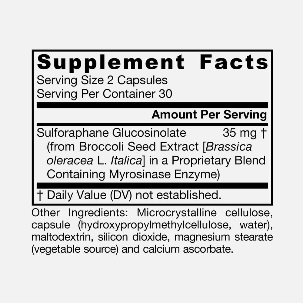 BroccoMax Sulforaphane Glucosinolate 35mg - 60 Veggie Caps