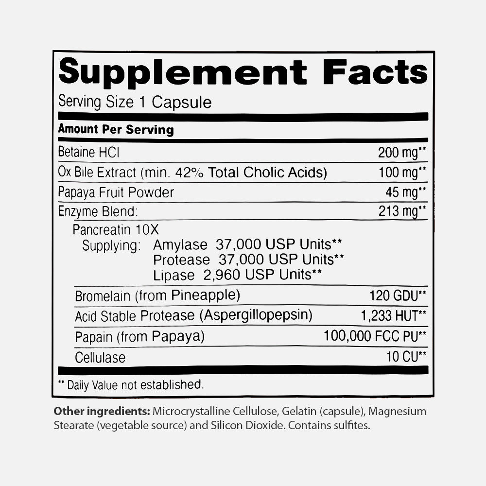 Super Enzymes Digestive Blend - 180 Capsules