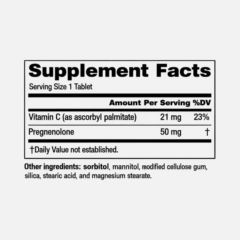 Pregnenolone 50mg - 120 Tablets