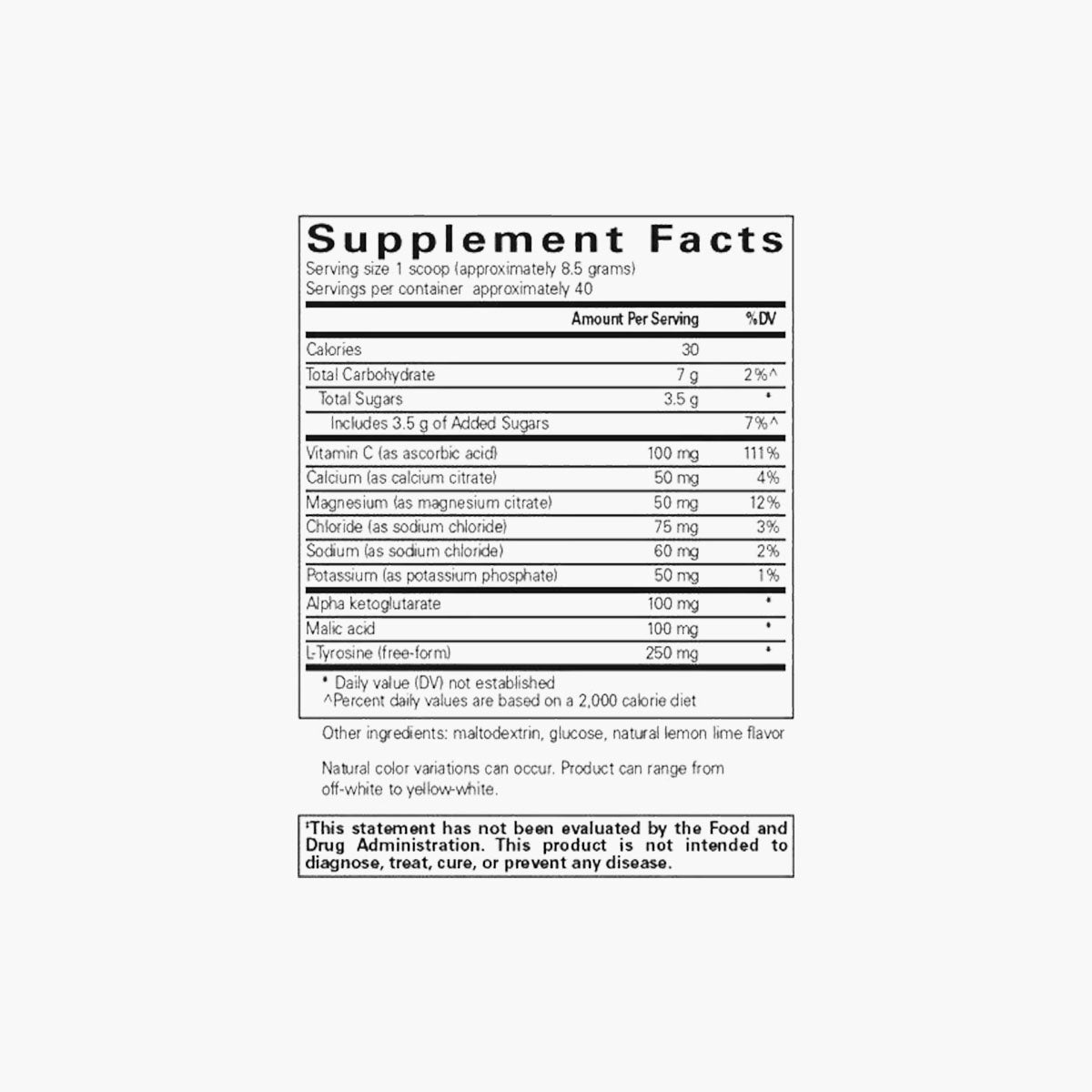 Electrolyte/Energy Formula