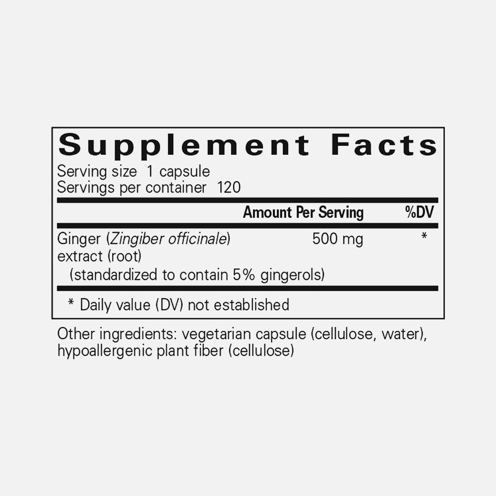 Ginger Extract 250mg - 120 Capsules
