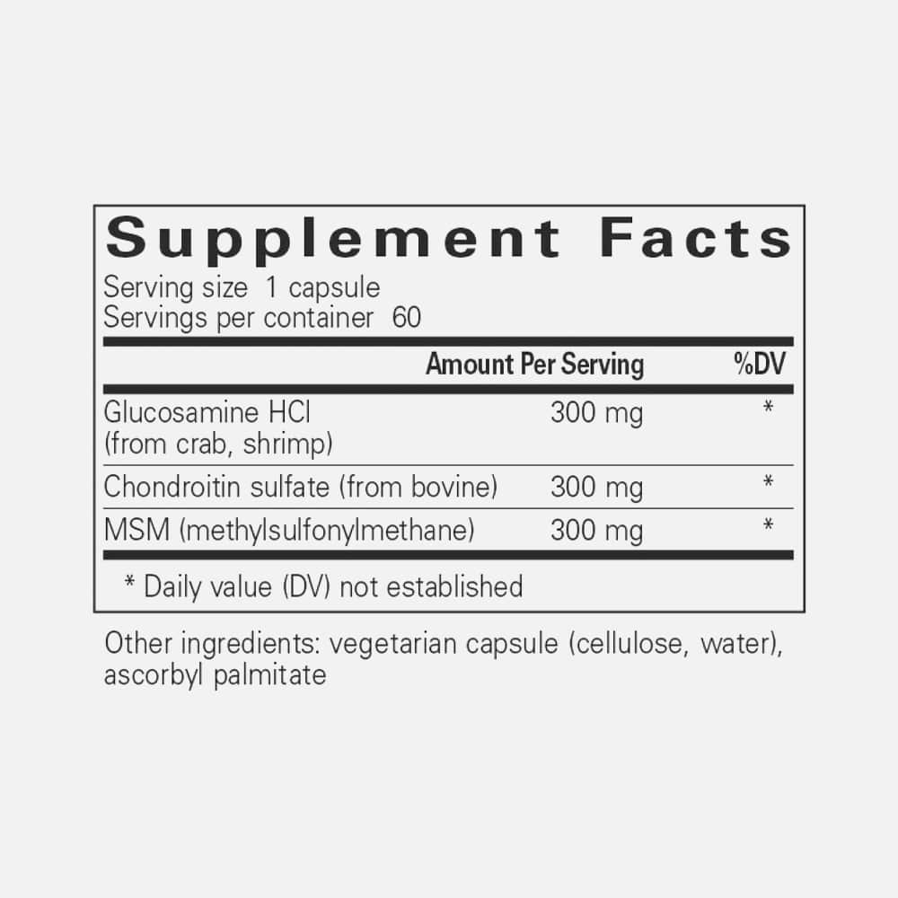 Glucosamine Chondroitin with MSM 60 Capsules