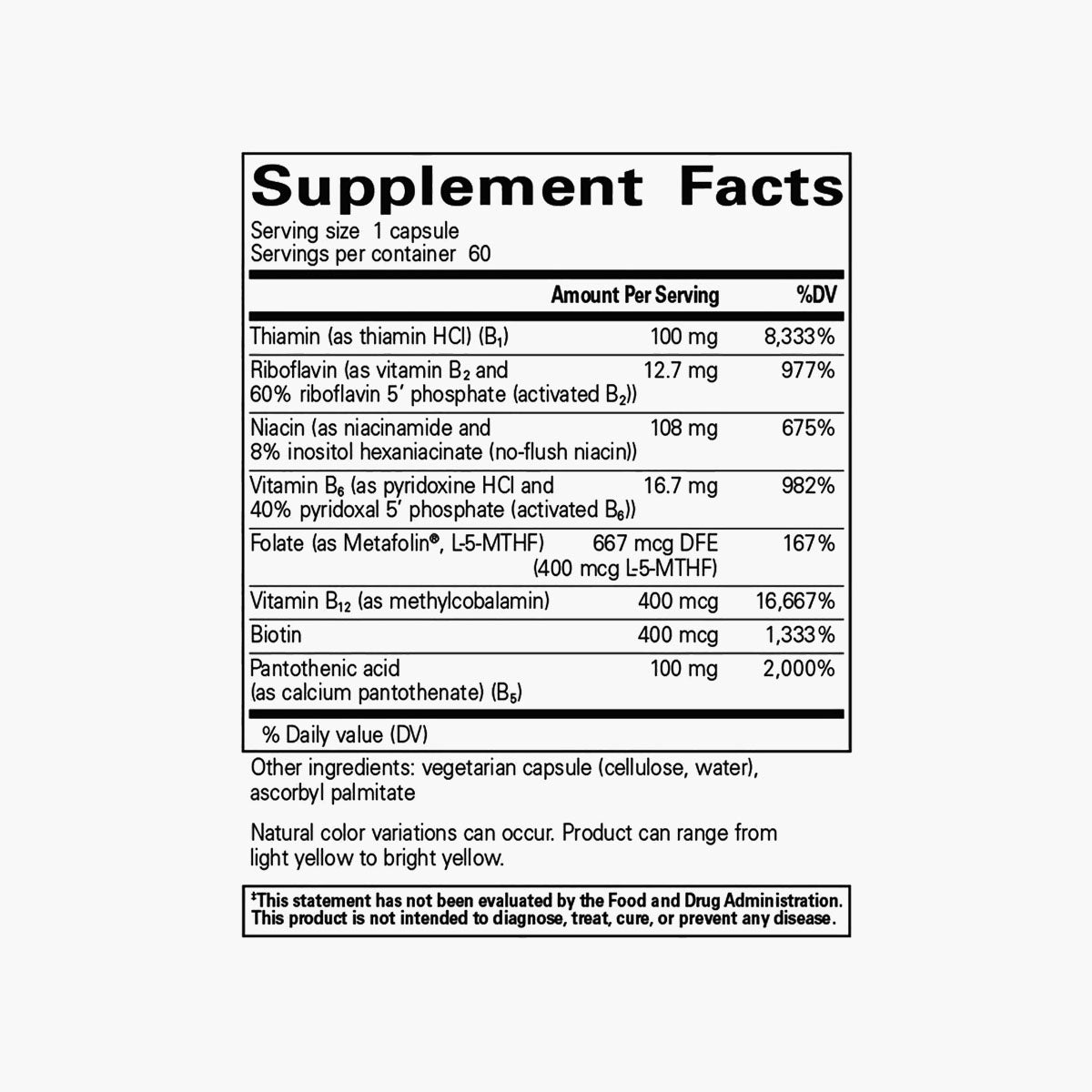 B-Complex Plus with Methylcobalamin & Active B Vitamins