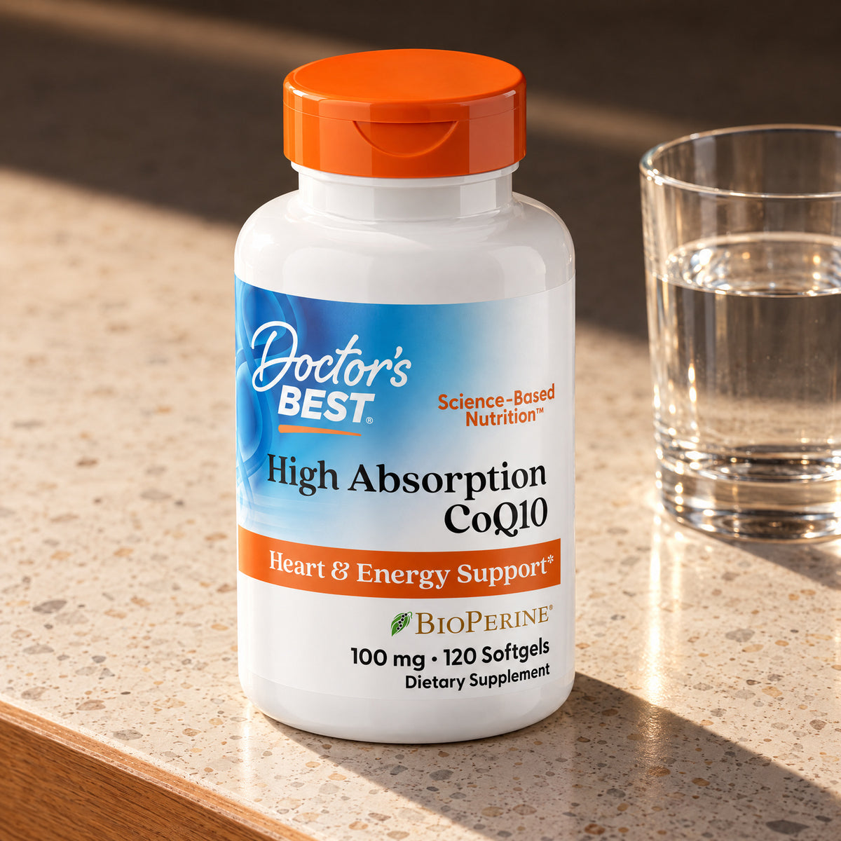 Doctor's Best - High Absorption CoQ10 with BioPerine 100mg - 120 Softgels
