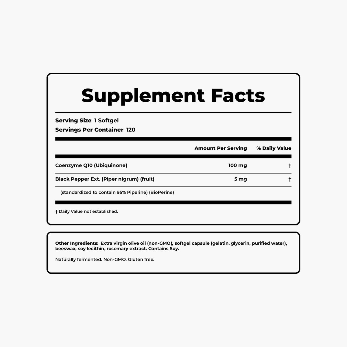 Doctor's Best - High Absorption CoQ10 with BioPerine 100mg - 120 Softgels