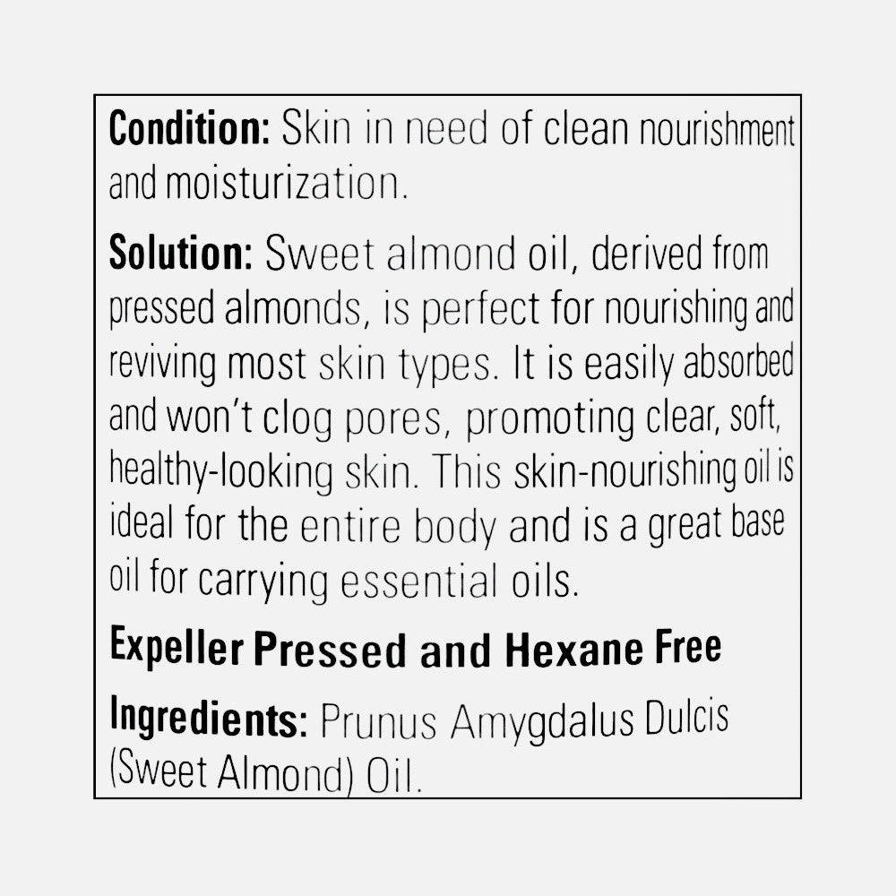 Sweet Almond Oil 100% Pure - 16 oz Liquid