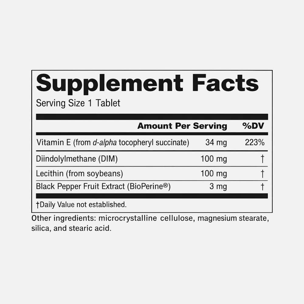 DIM (Diindolylmethane) 100mg - 60 Tablets