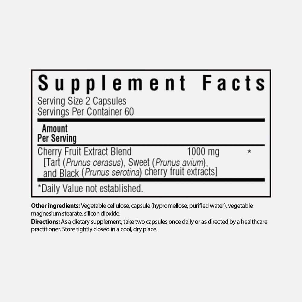 Cherry Fruit Extract 1000mg - 120 Vegetable Capsules