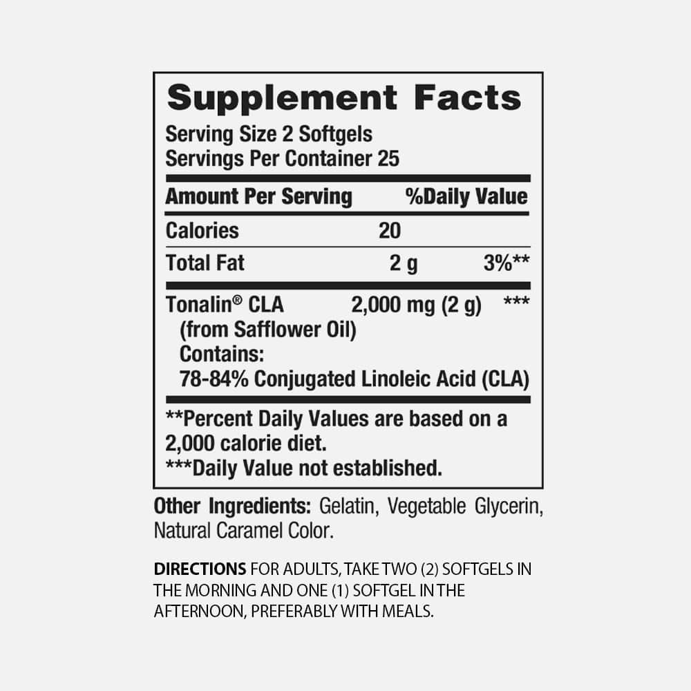 Tonalin CLA 1000mg - 50 Rapid Release Softgels
