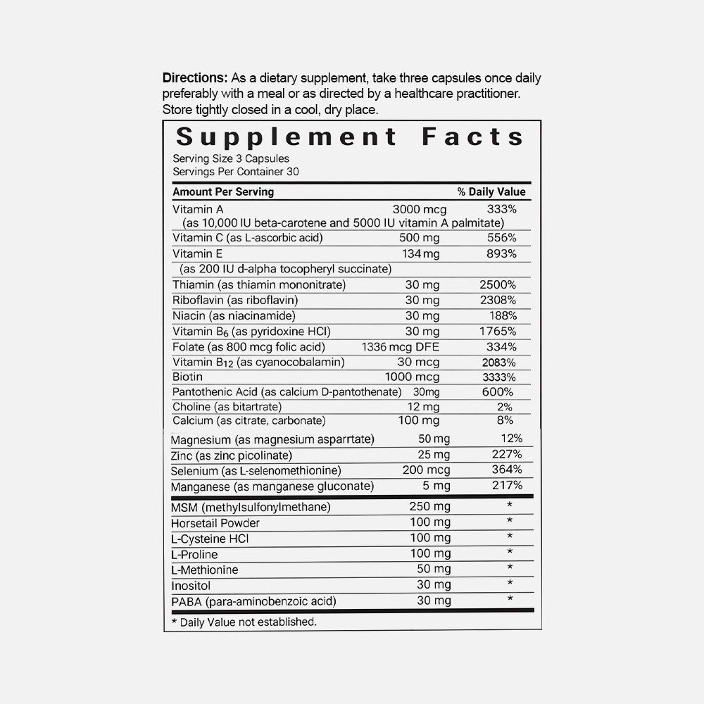 Ultimate Hair & Nail Formula - 90 Vegetable Capsules