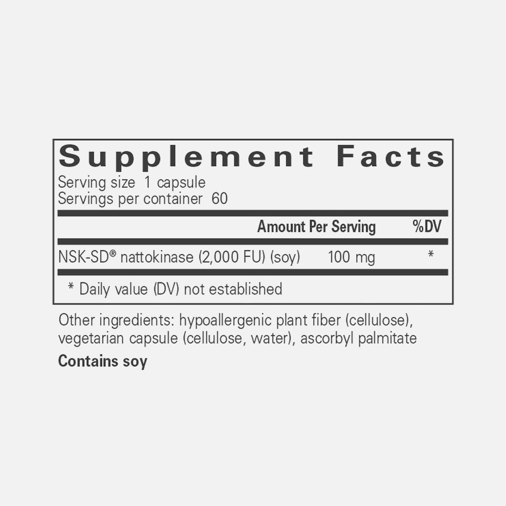 Nattokinase (NSK-SD) 100mg - 60 Capsules