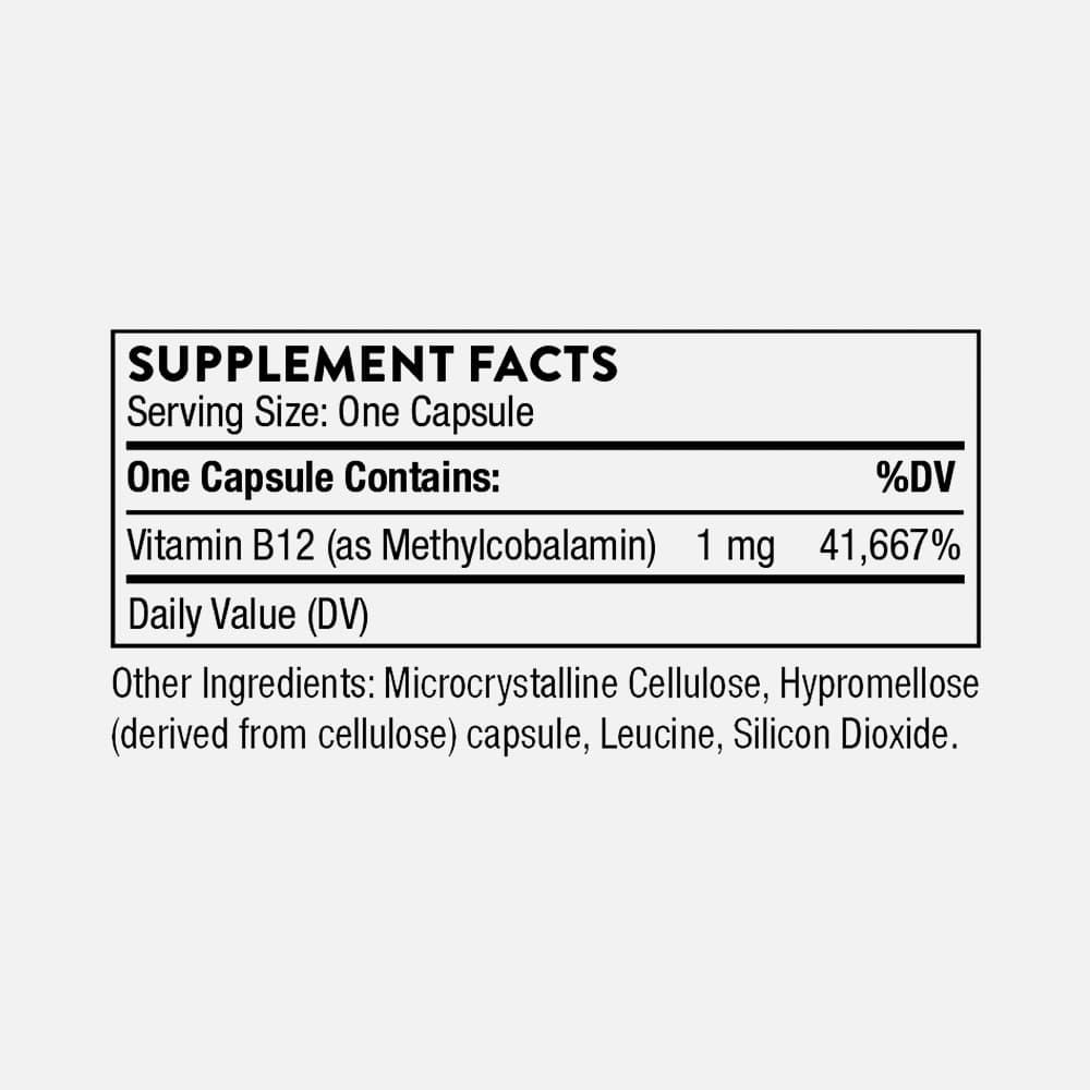 Vitamin B12 (Methylcobalamin) 60 Capsules