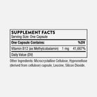 Vitamin B12 (Methylcobalamin) 60 Capsules