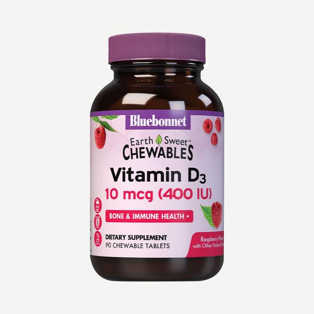 Vitamin D3 400 IU - 90 Chewable Tablets (Raspberry)