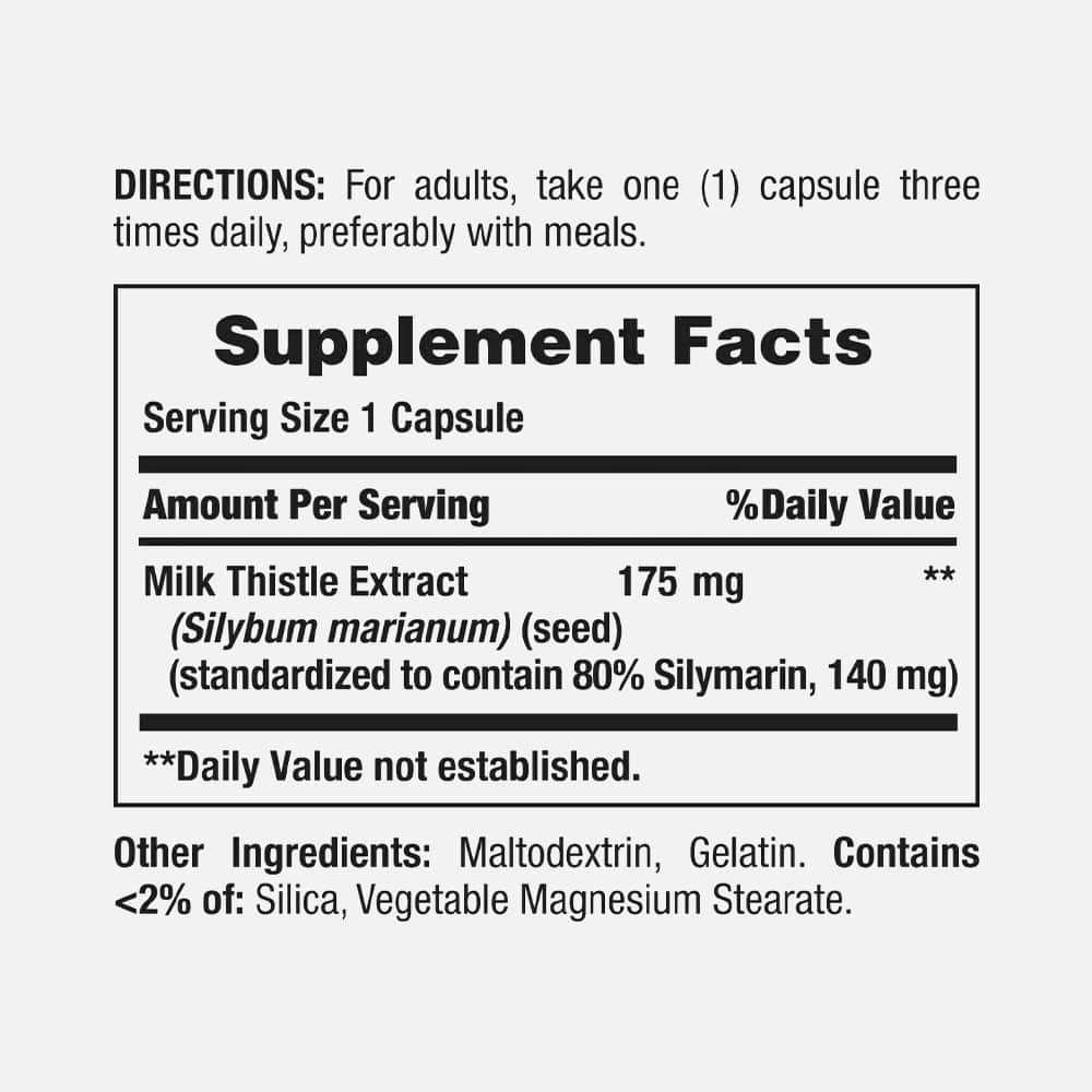 Milk Thistle 175mg - 100 Capsules